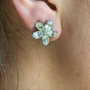 Beautiful vintage rhinestone clip earrings